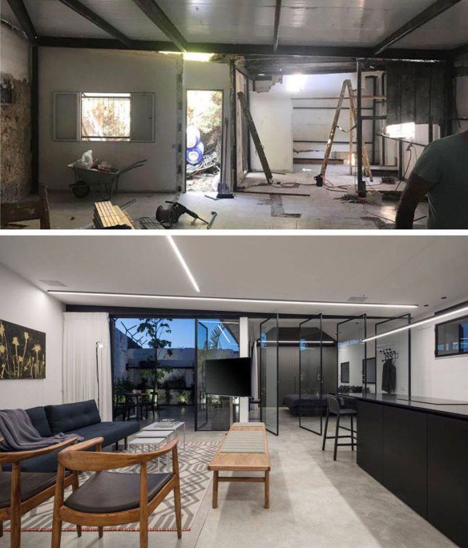 عکس قبل و بعد از بازسازی اتاق نشیمن
